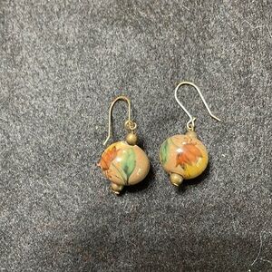 ceramic bead earrings